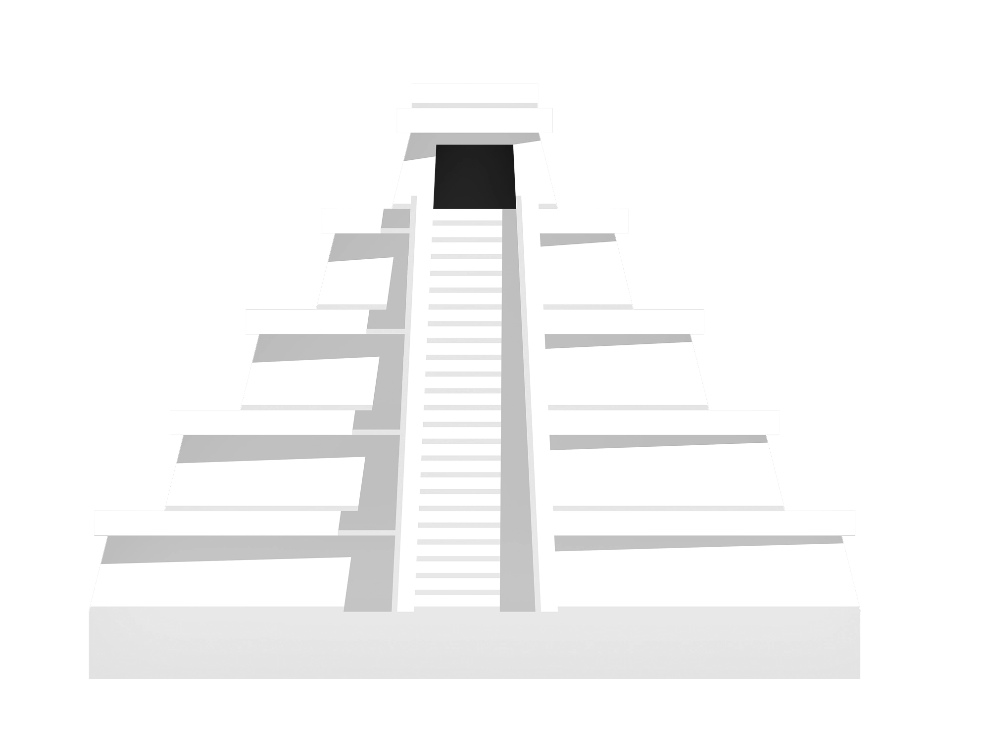 Ancient temple in a jungle themed 3D animation scene
